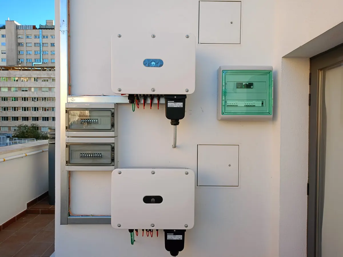 Detalle de la instalación de inversores